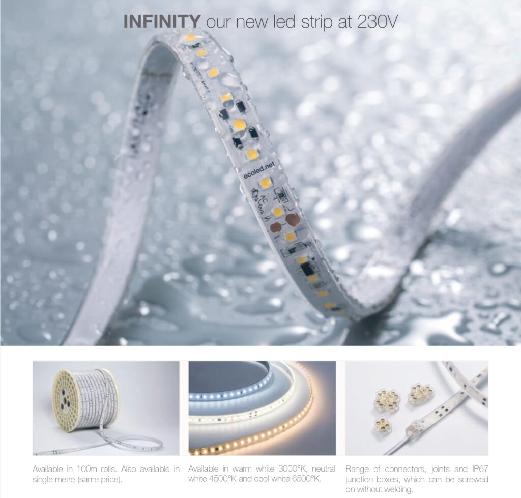 Led traka ECOLED flex.COB 24V-15W/m-1530lm/m-140led/m-(2500-4000K)-IP20 ...